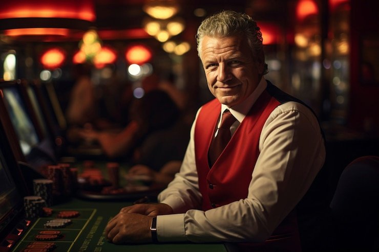 Live roulette table with dealer and multilingual interface