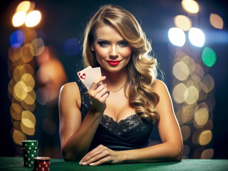 Live blackjack dealer at qjoker studio